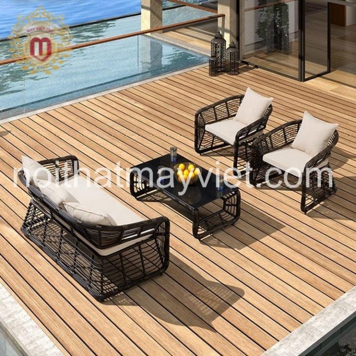 Bàn Ghế Sofa Mây Tre BGSF009